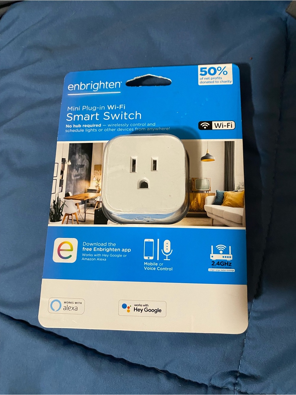 enbrighten Mini Plug-in Wi‑Fi Smart Switch - White